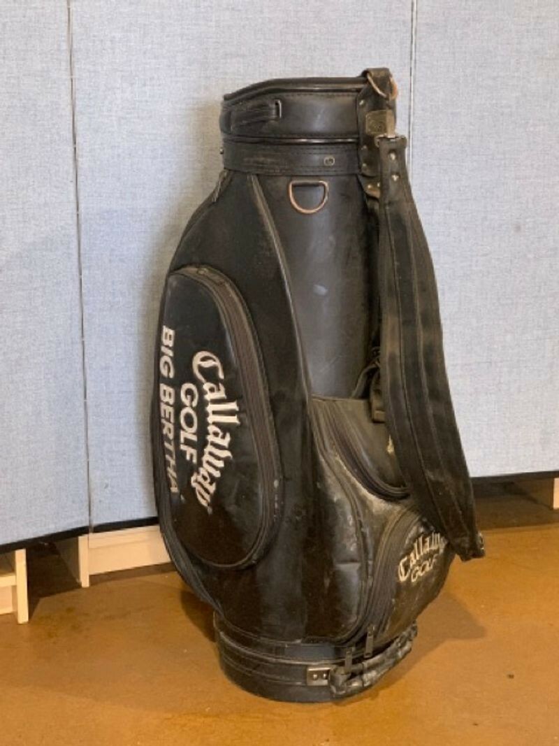 Vintage leather Callaway Golf Big Bertha Golf Cart Bag S2 H2 Black
