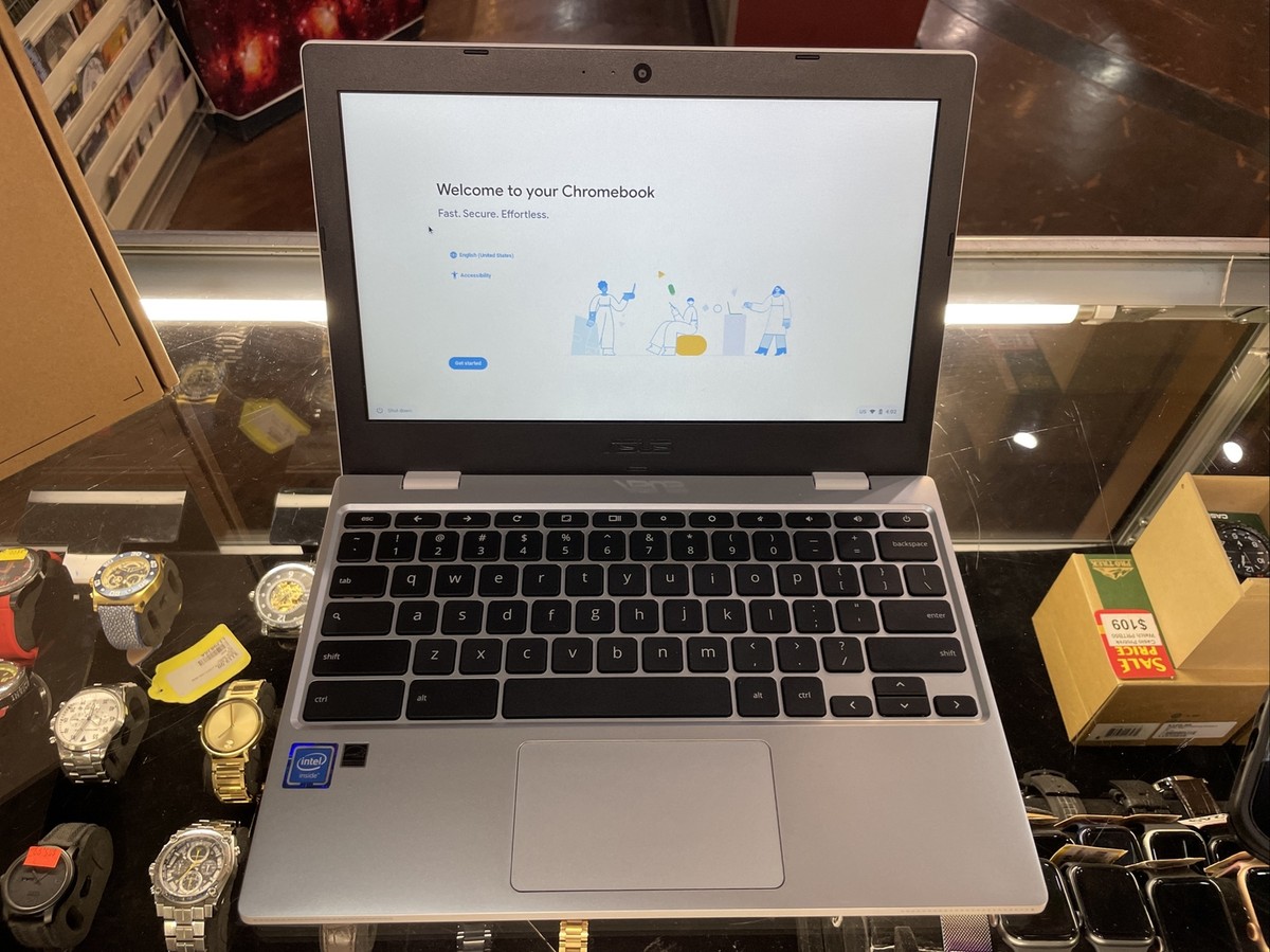 Asus Chromebook CX1100CN Silver Chrome OS 4GB RAM 32GB SSD Laptop