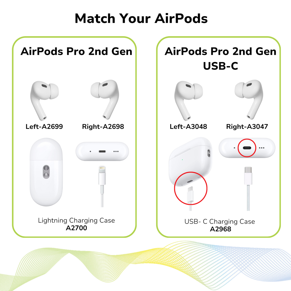 Apple AirPods Pro 2nd Gen. USB-C Replacement -Right Side Only