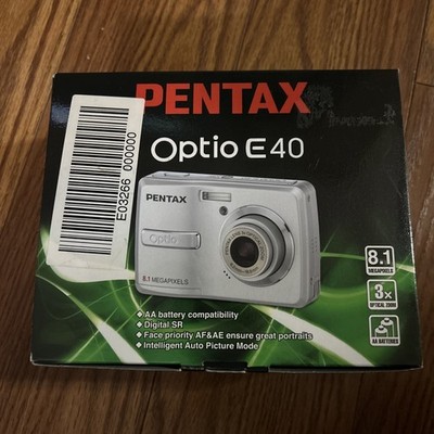 PENTAX Pentax Optio E40 8.1MP Digital Camera - Silver for sale