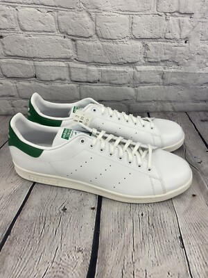Adidas Originals Stan Smith White Green Mens Casual Sneakers