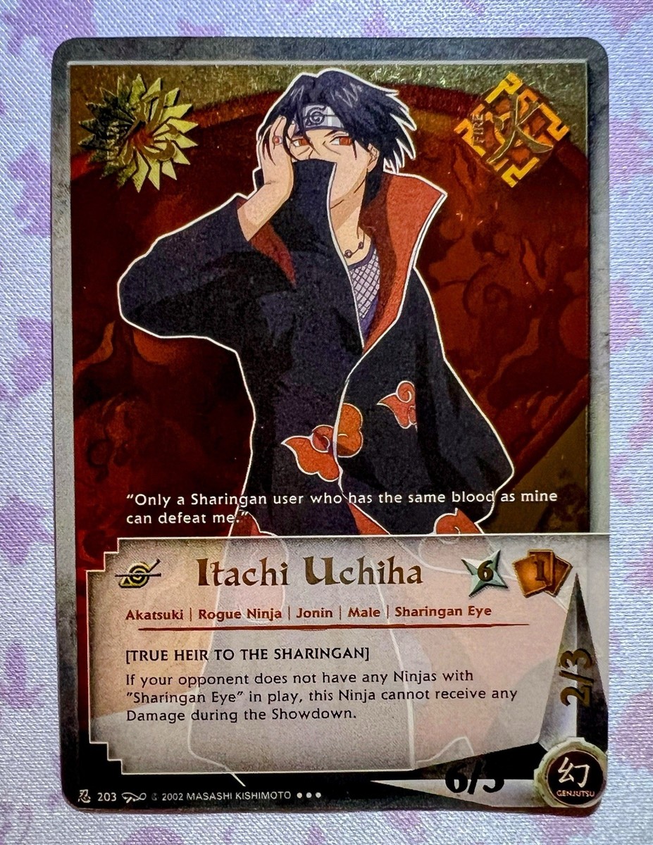 Naruto CCG - Itachi Uchiha 203 Gold Foil Super Rare Naruto CCG