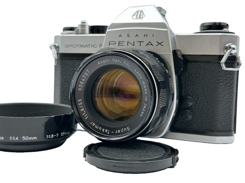 Pentax Spotmatic SPF SLR Film Camera w/ 50mm & 135mm Lenses
