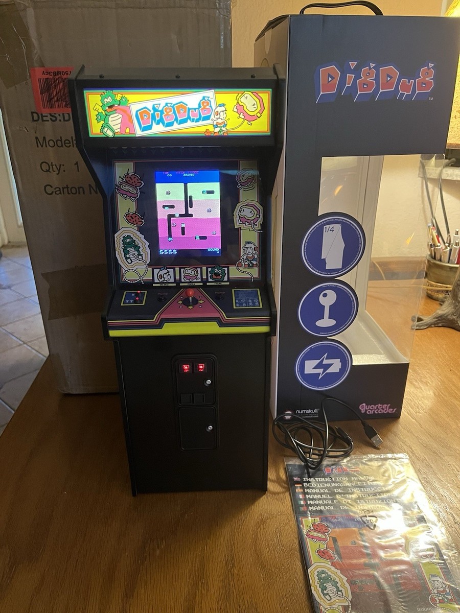 Quarter Arcades Official Dig Dug 1/4 Sized Mini Arcade Retro