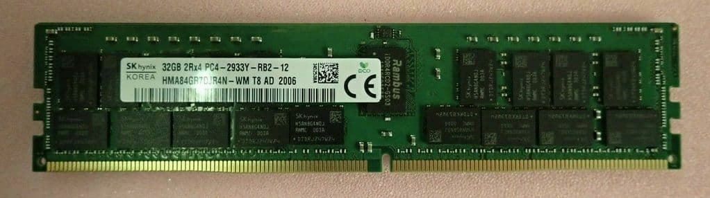SK Hynix 32GB 2RX4 PC4-2933Y DDR4 ECC Server Memory RAM