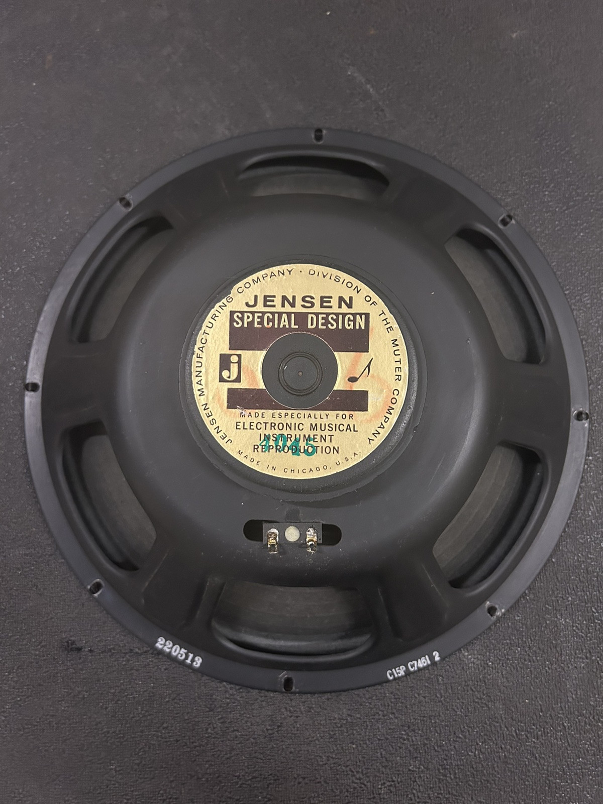 1965 Jensen C15P Gold Label 15” Speaker Ceramic Magnet Vintage #8