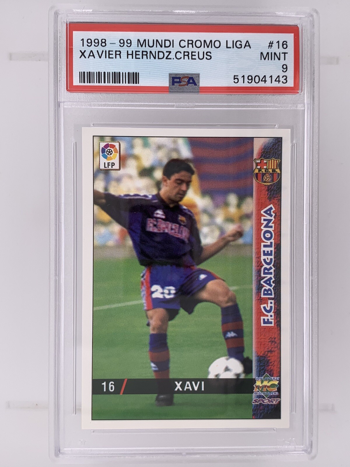 Xavi Hernandez 1998 Mundi Cromo Liga #16 Base Price Guide - Sports