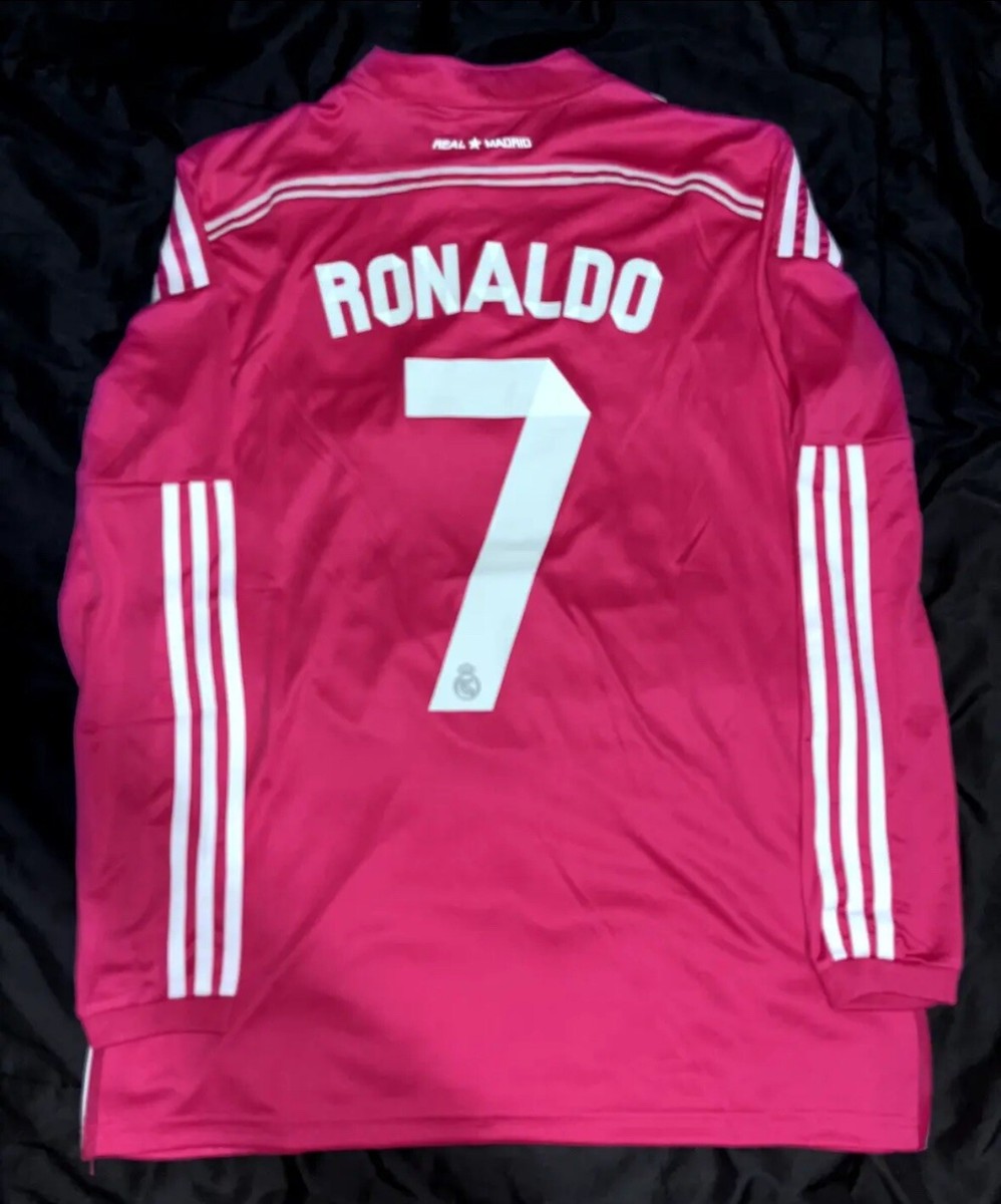 RONALDO #7 2014/15 Real Madrid Long Sleeve Away Jersey UCL Slimfit