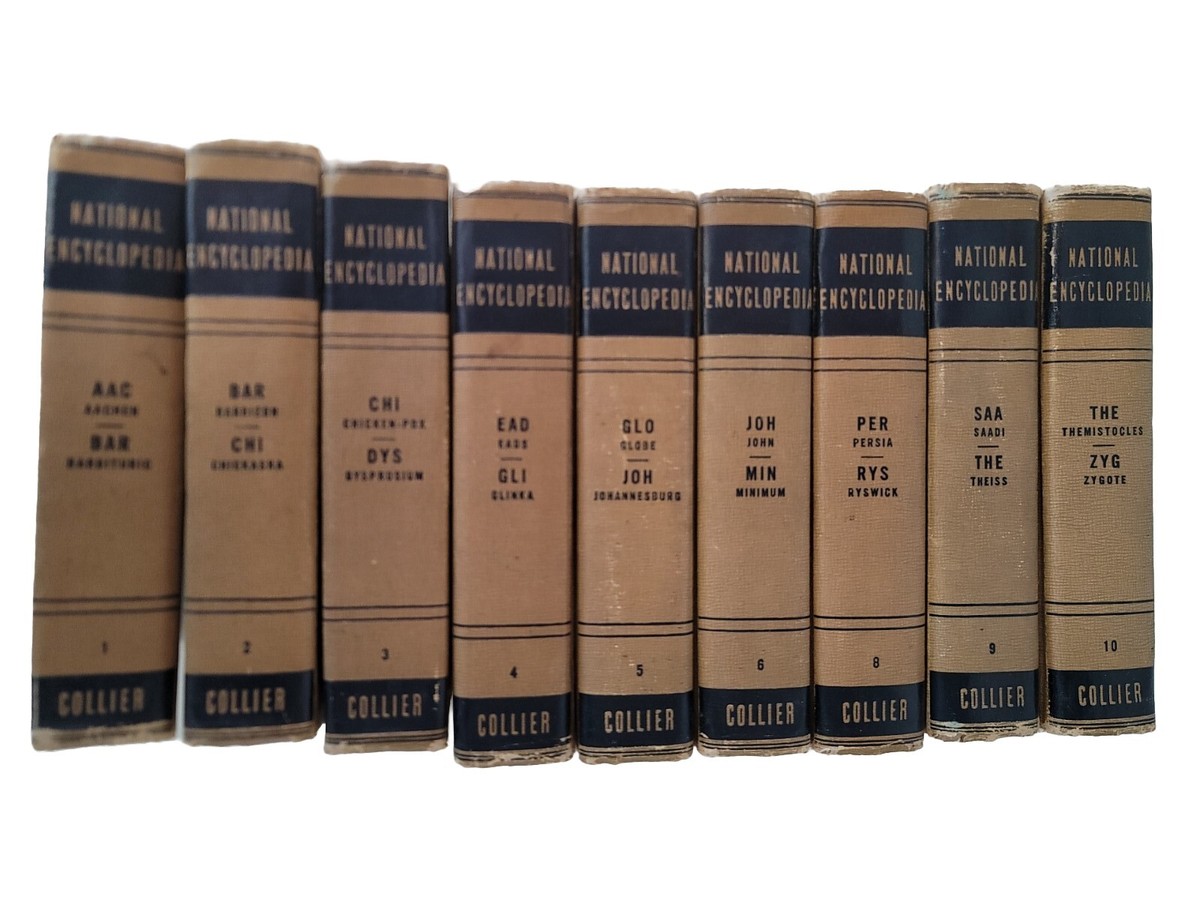 1947 Collier National Encyclopedia Complete 10 Volume Set