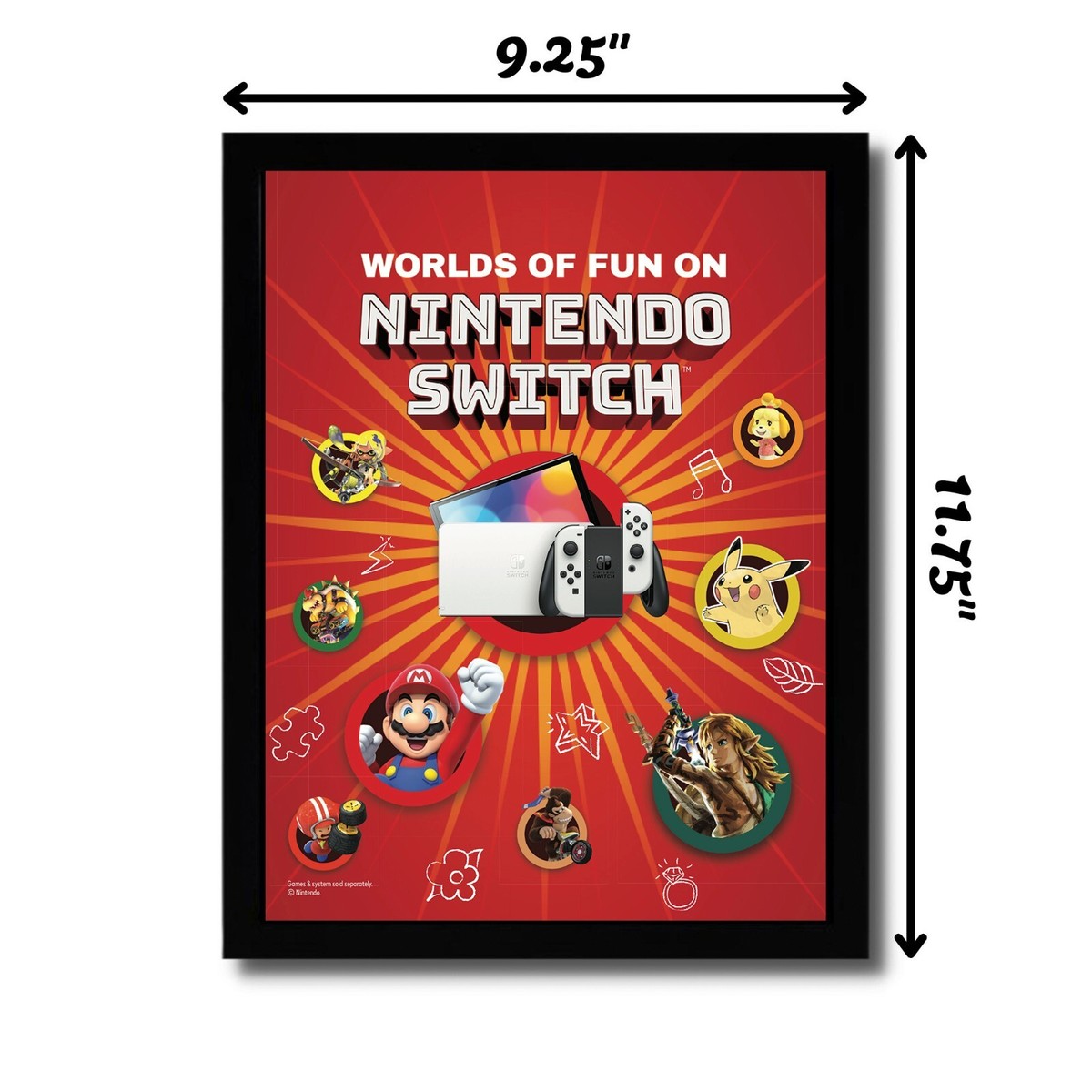 2023 Nintendo Switch Console System Framed Print Ad/Poster Mario