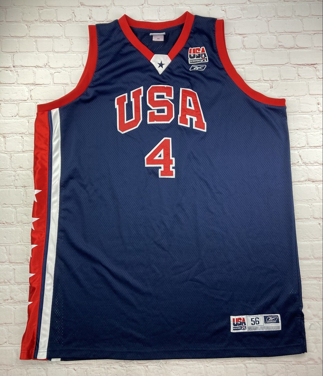 Reebok Authentic Allen Iverson 2003 Team USA Olympics Sewn Jersey