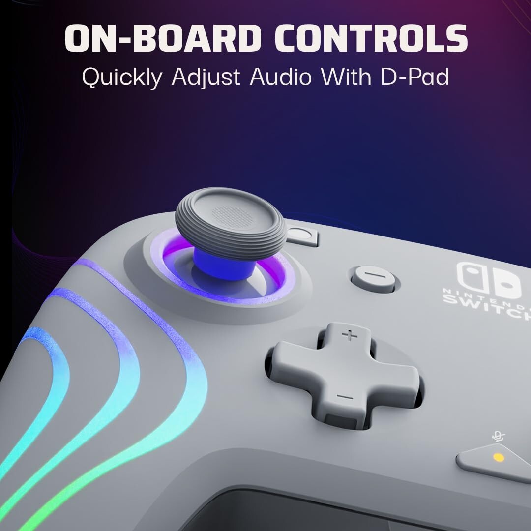 PDP Afterglow Wave Wired LED Controller for Nintendo Switch,OLED
