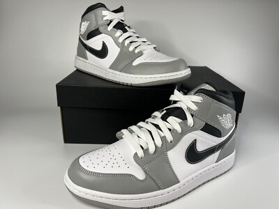 Nike Air Jordan 1 Mid Light Smoke Grey Anthracite MENS 9.5M