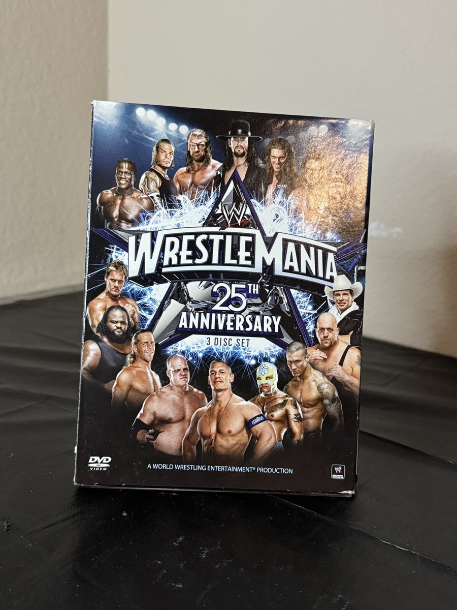 WWE WrestleMania 25th Anniversary 3-Disc DVD Set 2009, With Insert
