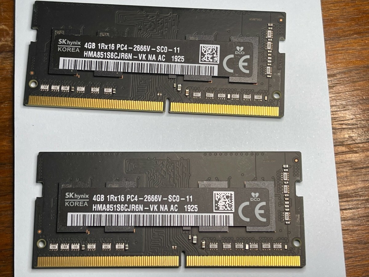 SK hynix PC4-2666V 8GB Total (2x4GB) Ram DDR4 2666MHz SDRAM SODIMM