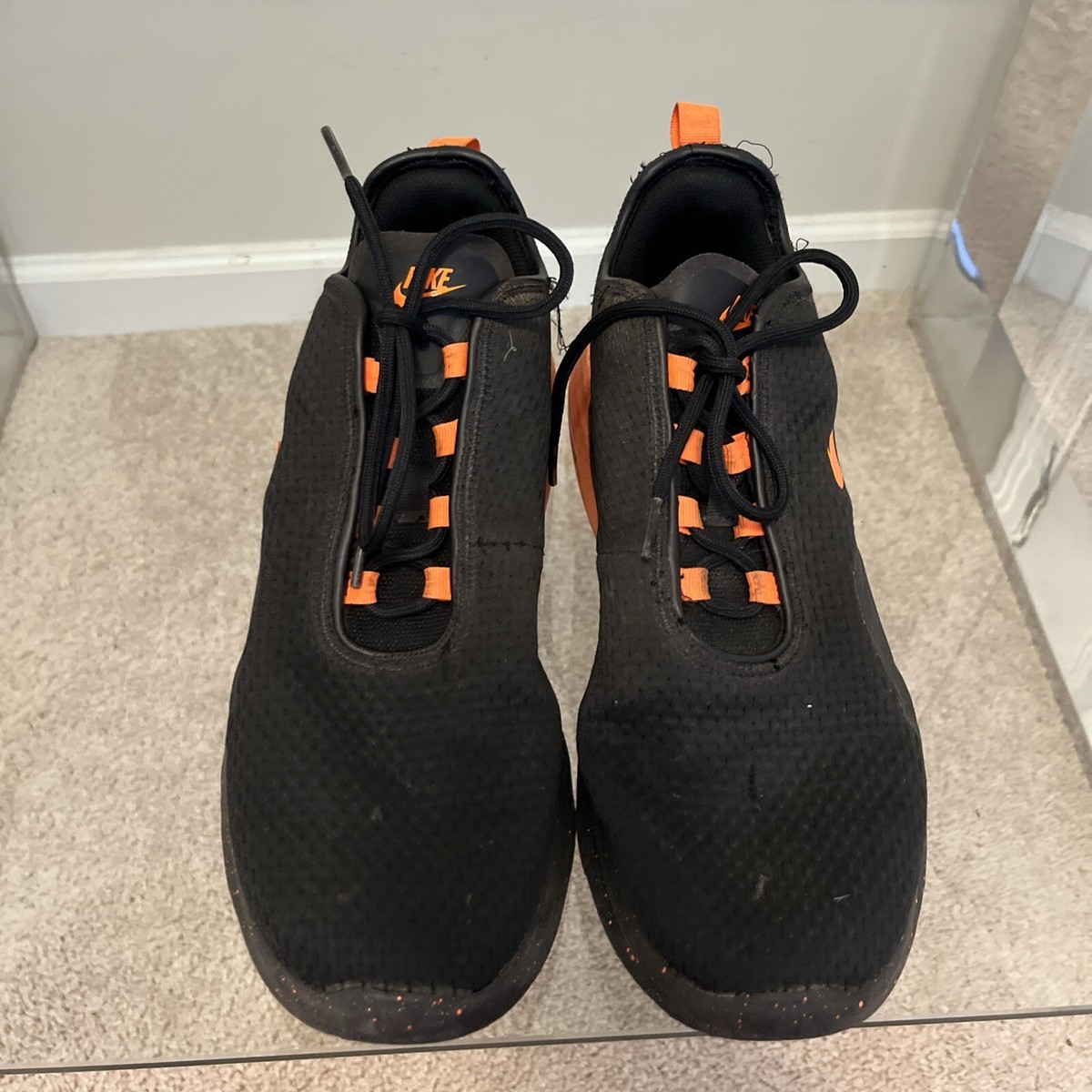 Men's Nike Air Max Motion 2 Black Total Orange CW3831-001 Sneakers