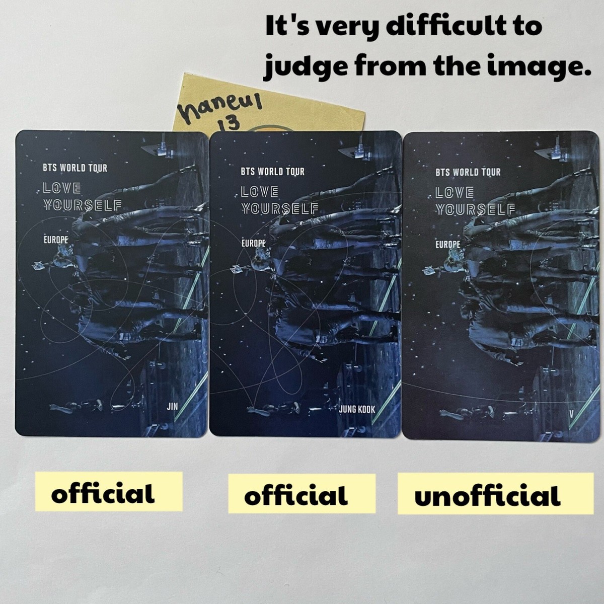 BTS JIMIN Love Yourself Europe Blu-ray official Photocard LYS