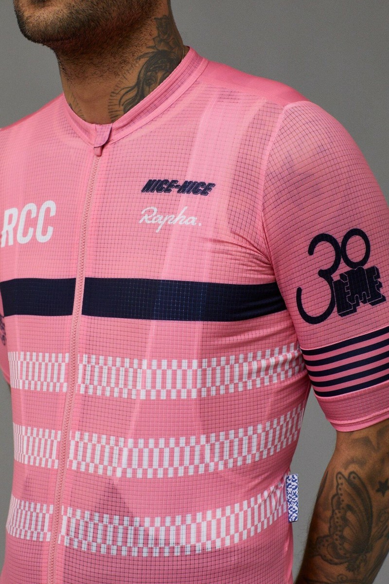 NEW Rapha RCC Etape Men's Pro Team Flyweight Jersey XL Pink L