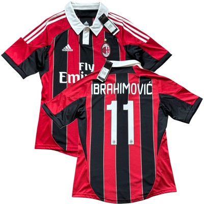 2012/13 AC Milan Home Jersey #11 Ibrahimovic Medium adidas Soccer