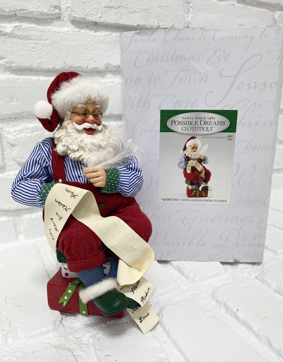 CLOTHTIQUE Possible Dreams Santa in original box Santa Claus is