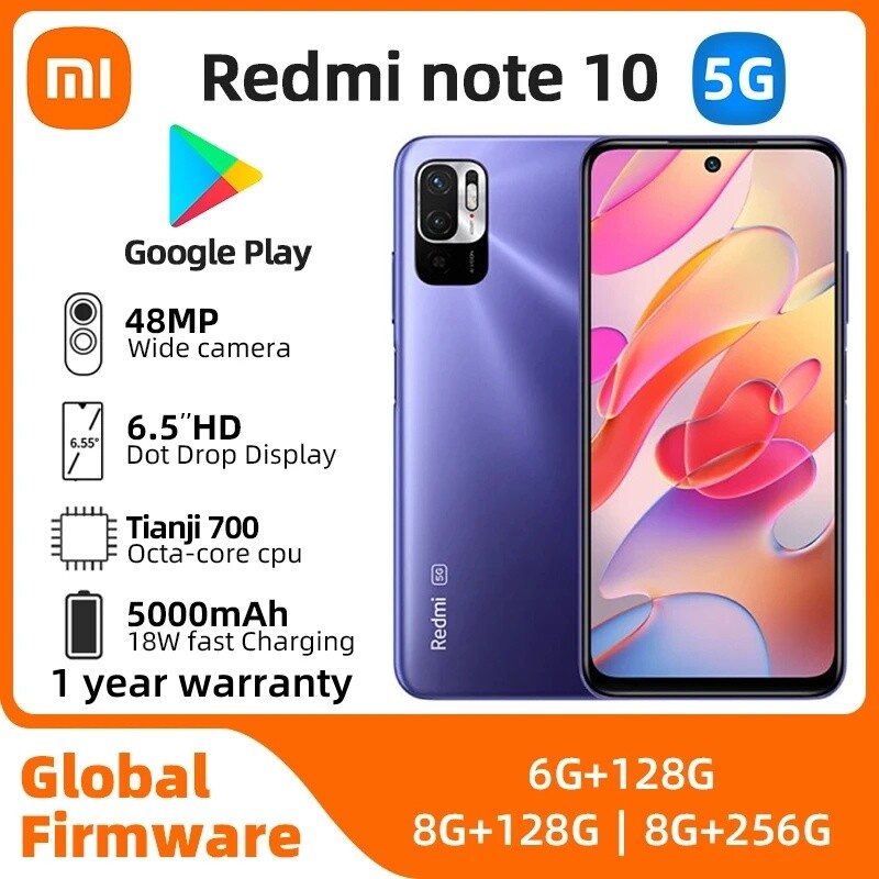 Xiaomi Redmi Note 10 5G 128GB 256GB Unlocked Android Global Phone