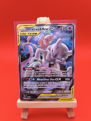 Mewtwo & Mew Tag Team GX SM191 Alternate Full Art Promo Pokemon