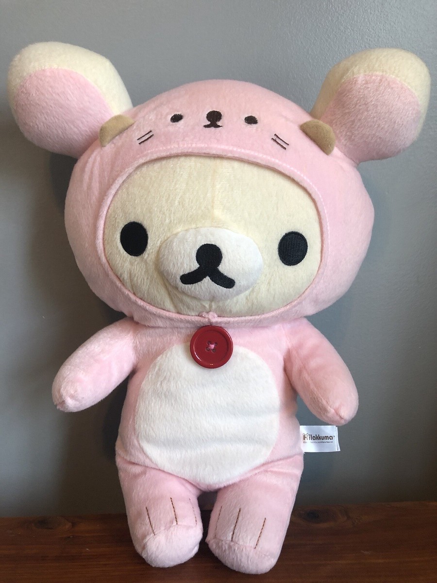 San-X Rilakkuma Plush Pink Sea Otter Costume Stuffed Animal | eBay