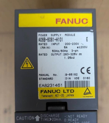 FANUC A06B-6081-H101 Power Supply Removed From The Working Machine