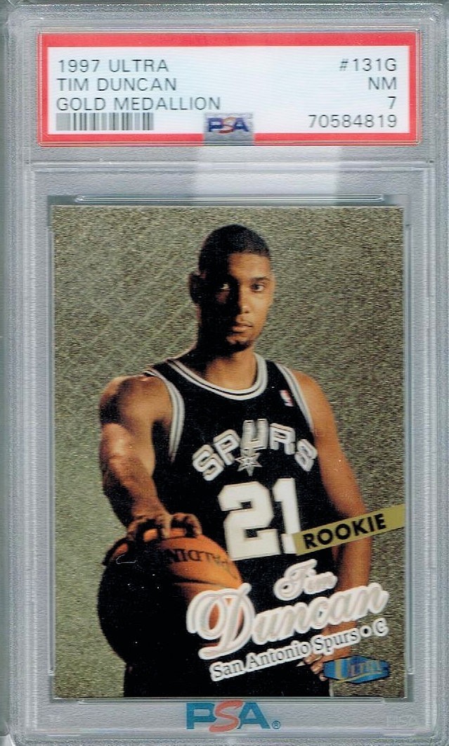 Tim Duncan 1997 Fleer Ultra #131G Gold Medallion Price Guide