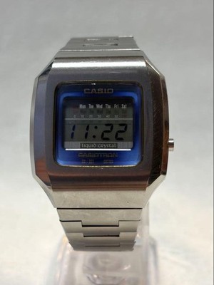Casio CasioTron 04-501 Vintage Digital Watch Silver Blue Color | eBay