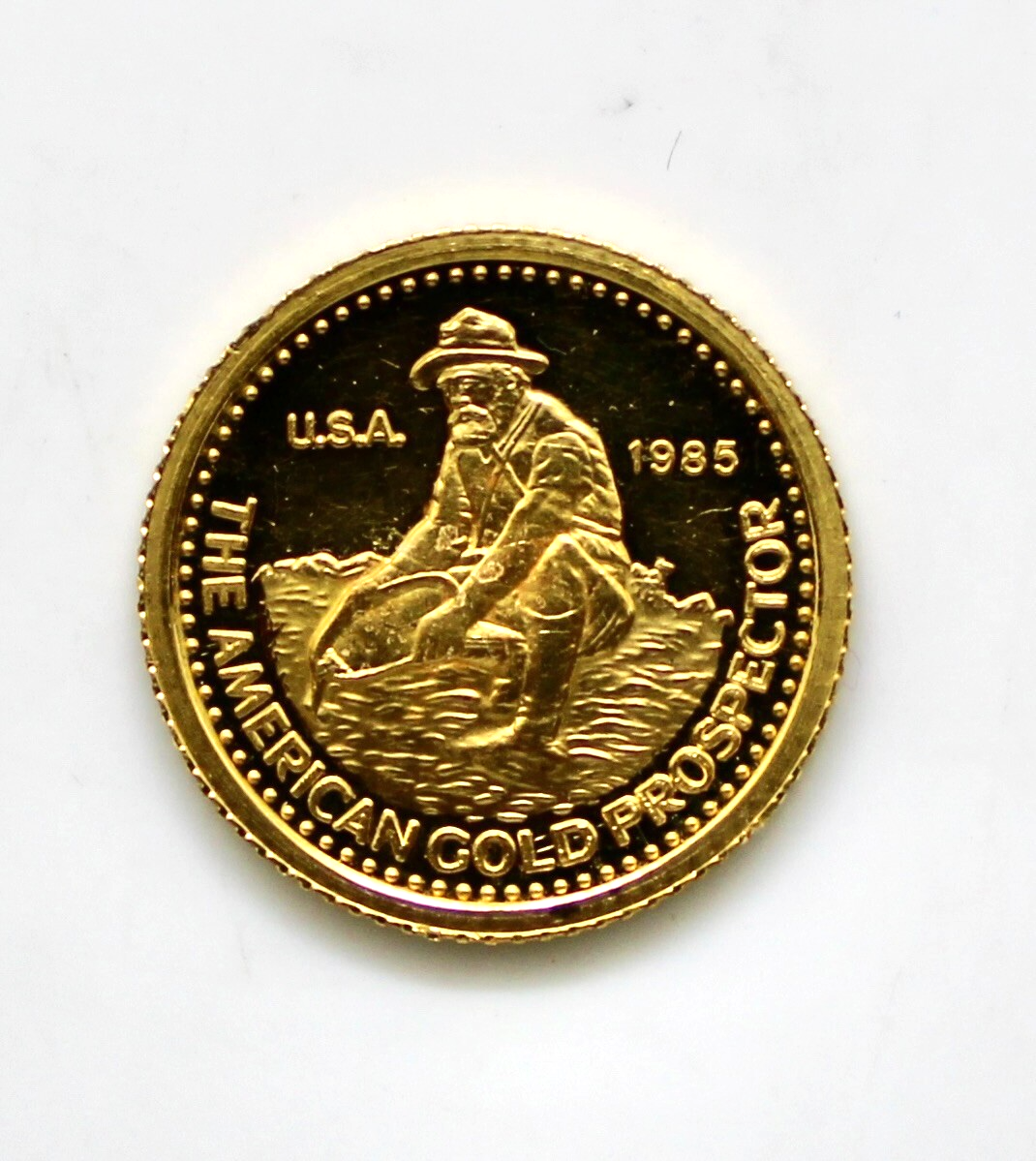 VERY RARE 1985 1/10th oz 9999 Fine Gold Engelhard Prospector Bar