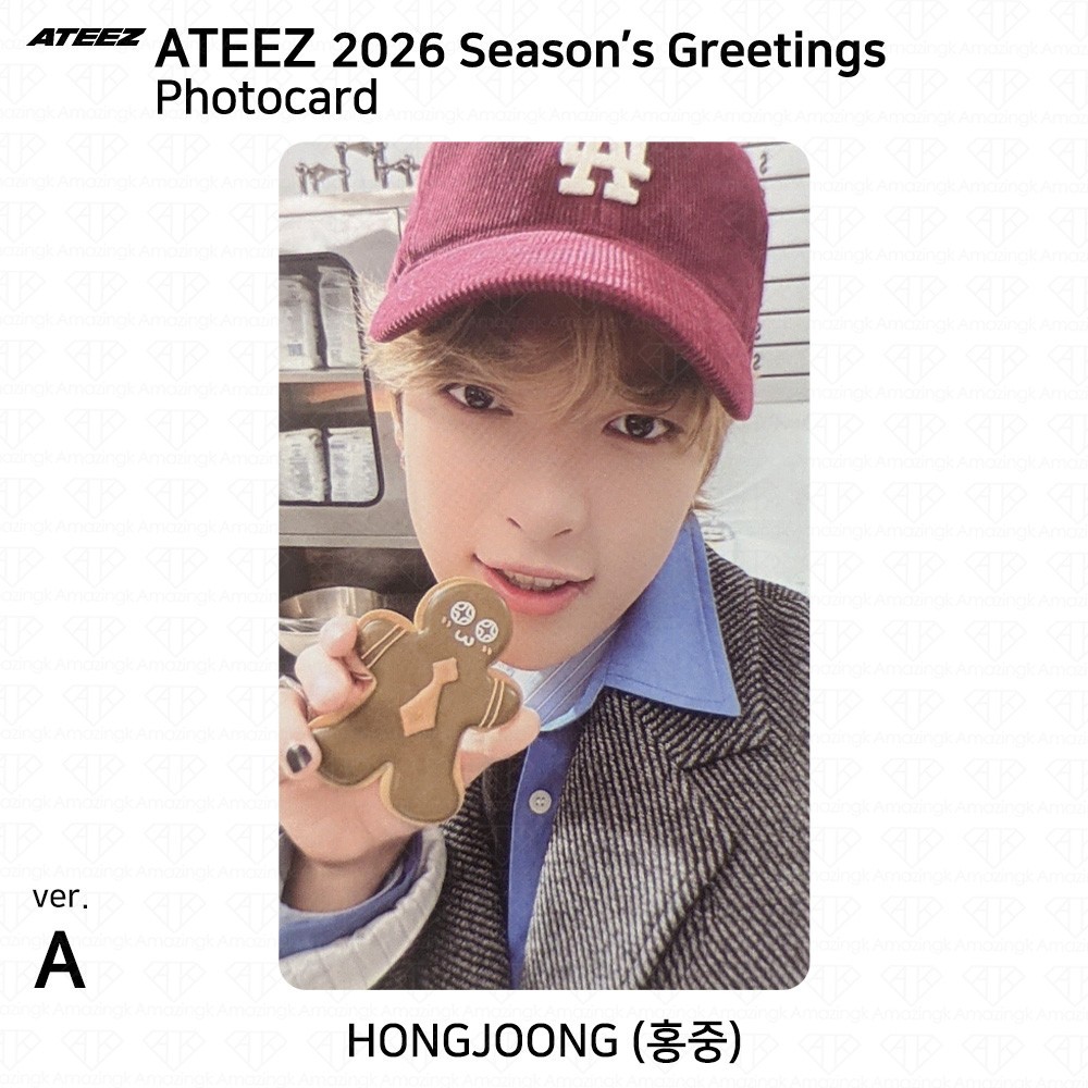 ON HAND] ATEEZ 2026 Season's Greetings Photocard ID Photo Postcard