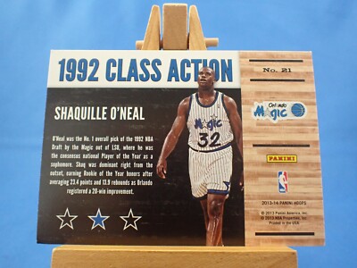 Shaquille O'Neal Hoops 2013-14 1992 Class Action | eBay