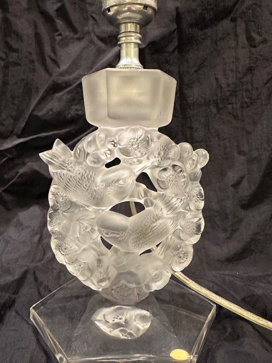lalique france crystal bird wreath lamp | eBay