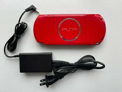 Sony PSP 3000 Console Black / Red - Good Condition + Official 4GB
