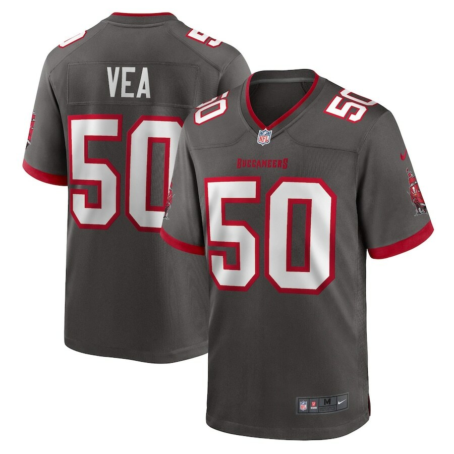 Tampa Bay Buccaneers Vita Vea #50 Nike Pewter 2025 Official NFL