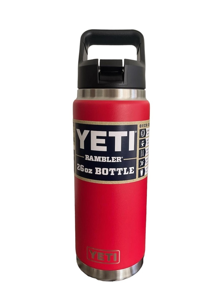 Yeti Rambler Rescue Red 26oz Bottle With Straw New With Tags | eBay