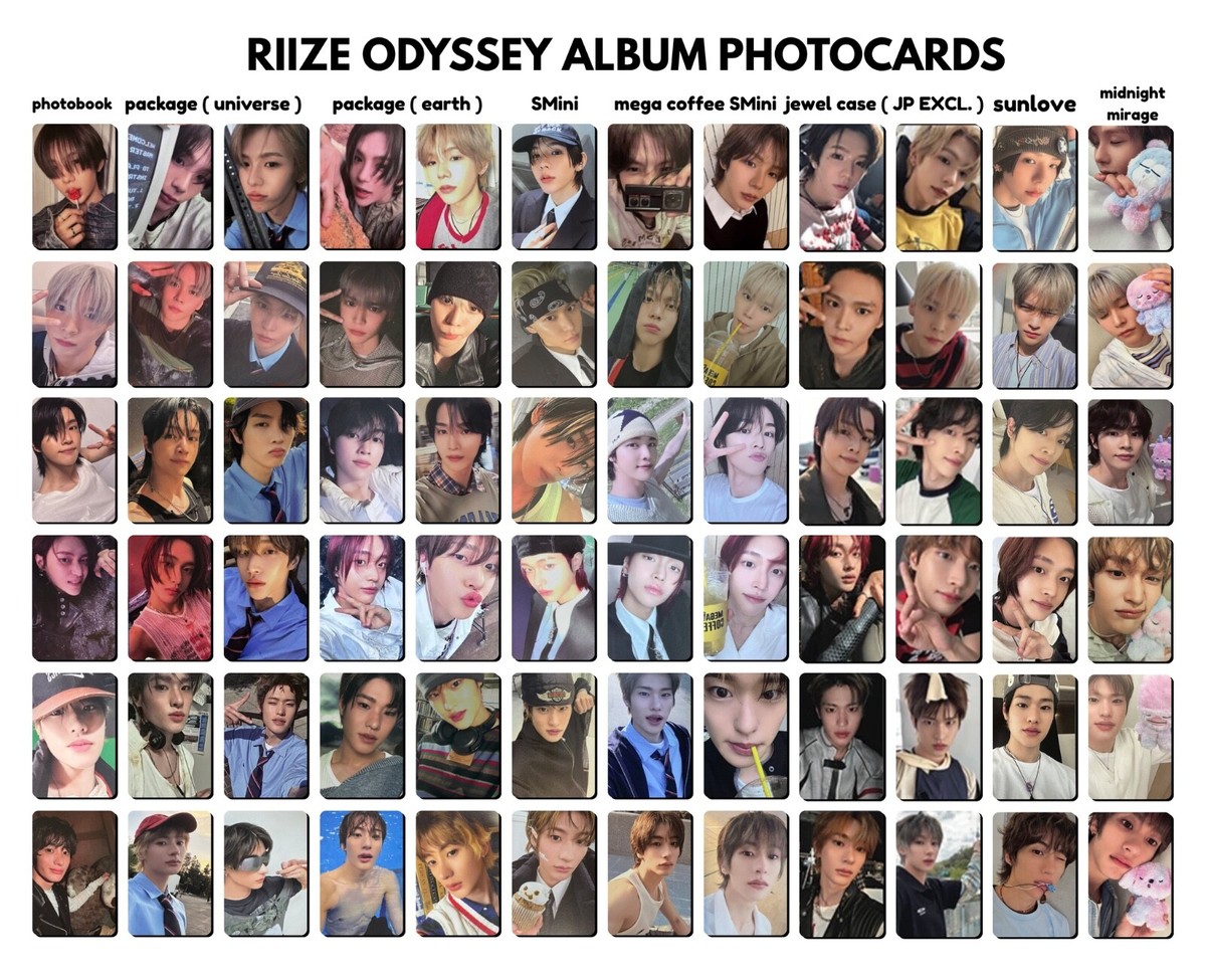 RIIZE THE 1ST ALBUM 'ODYSSEY' OFFICIAL PHOTOCARD ALBUM ALL VERSION
