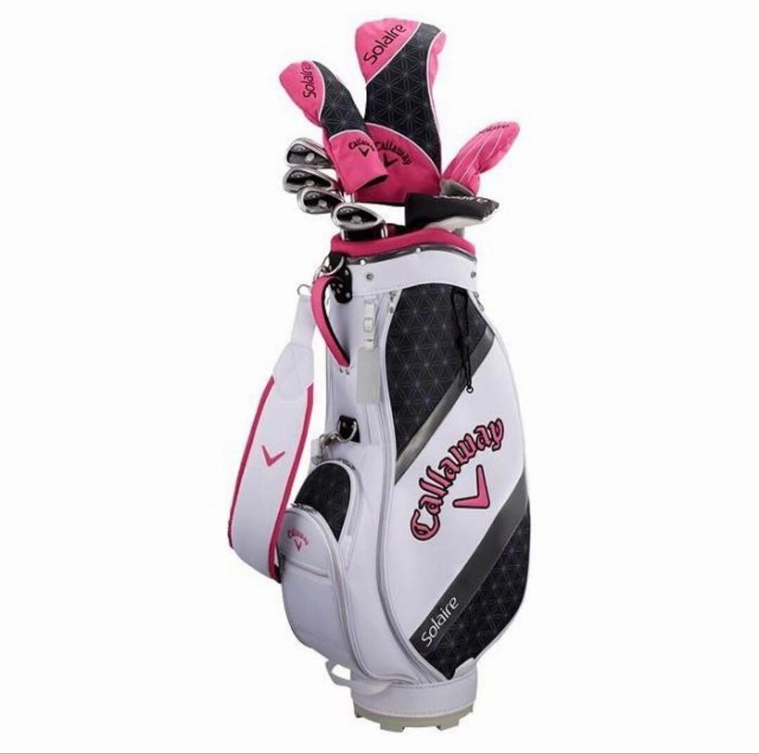 CALLAWAY SOLAIRE Ladies' Pink Golf Club 8 pc Set with Caddy Bag