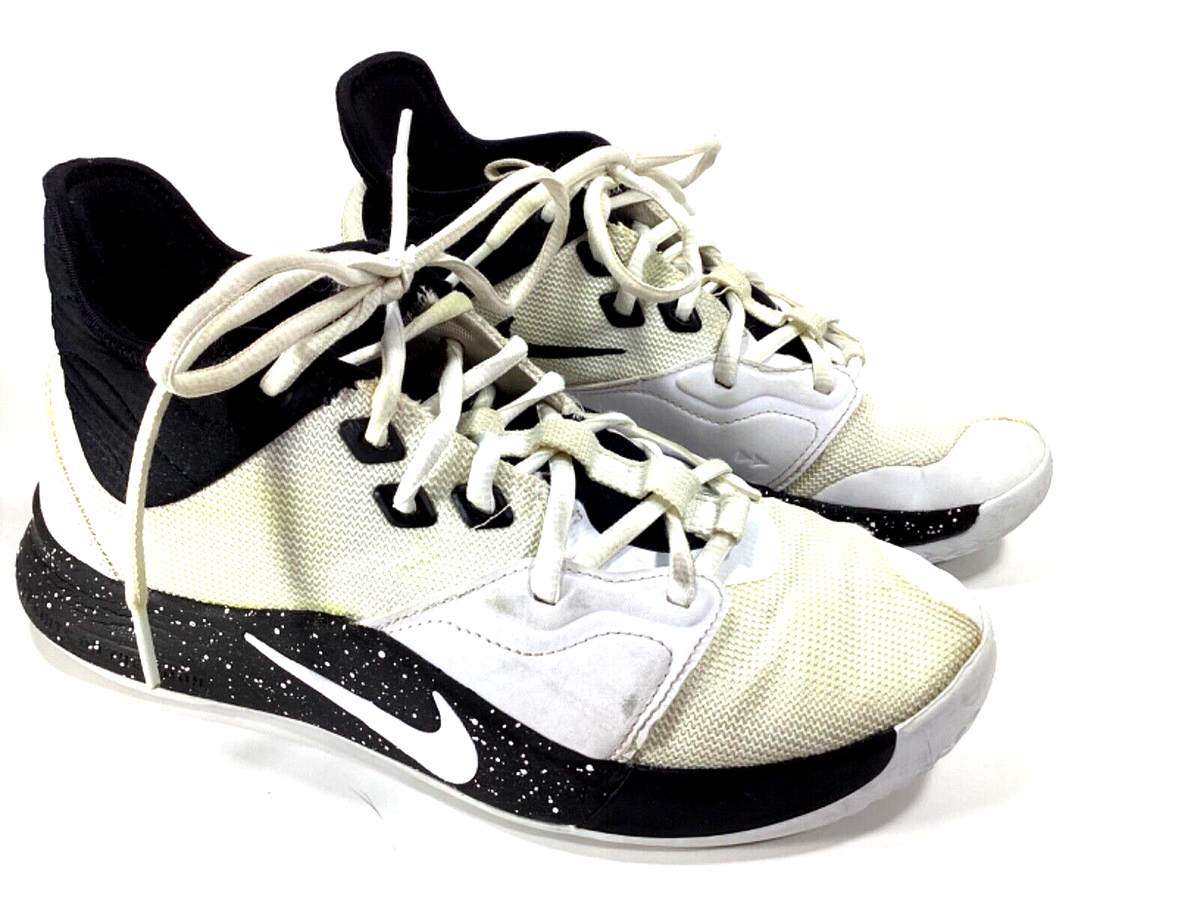 Nike Paul George PG3 White Black Basketball Athletic Shoe Sneaker