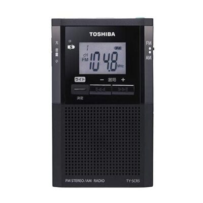 Toshiba TY-SCR5-K Black Pocket Radio with LED light USB