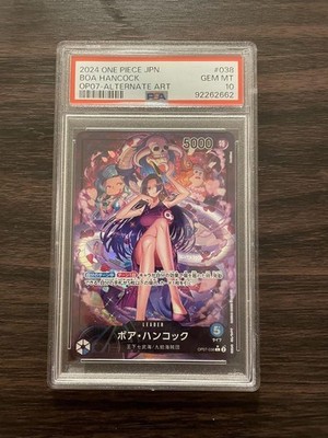 PSA 10 Boa Hancock OP07-038 Leader Alt Art One Piece Card Japanese