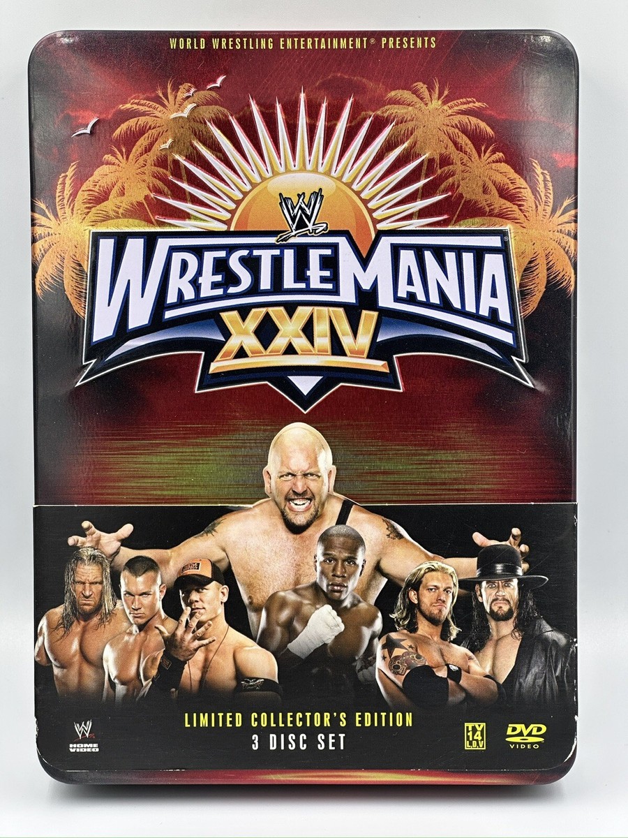 WWE Wrestlemania XXIV 24 DVD 3 Disc Set Limited Collector's