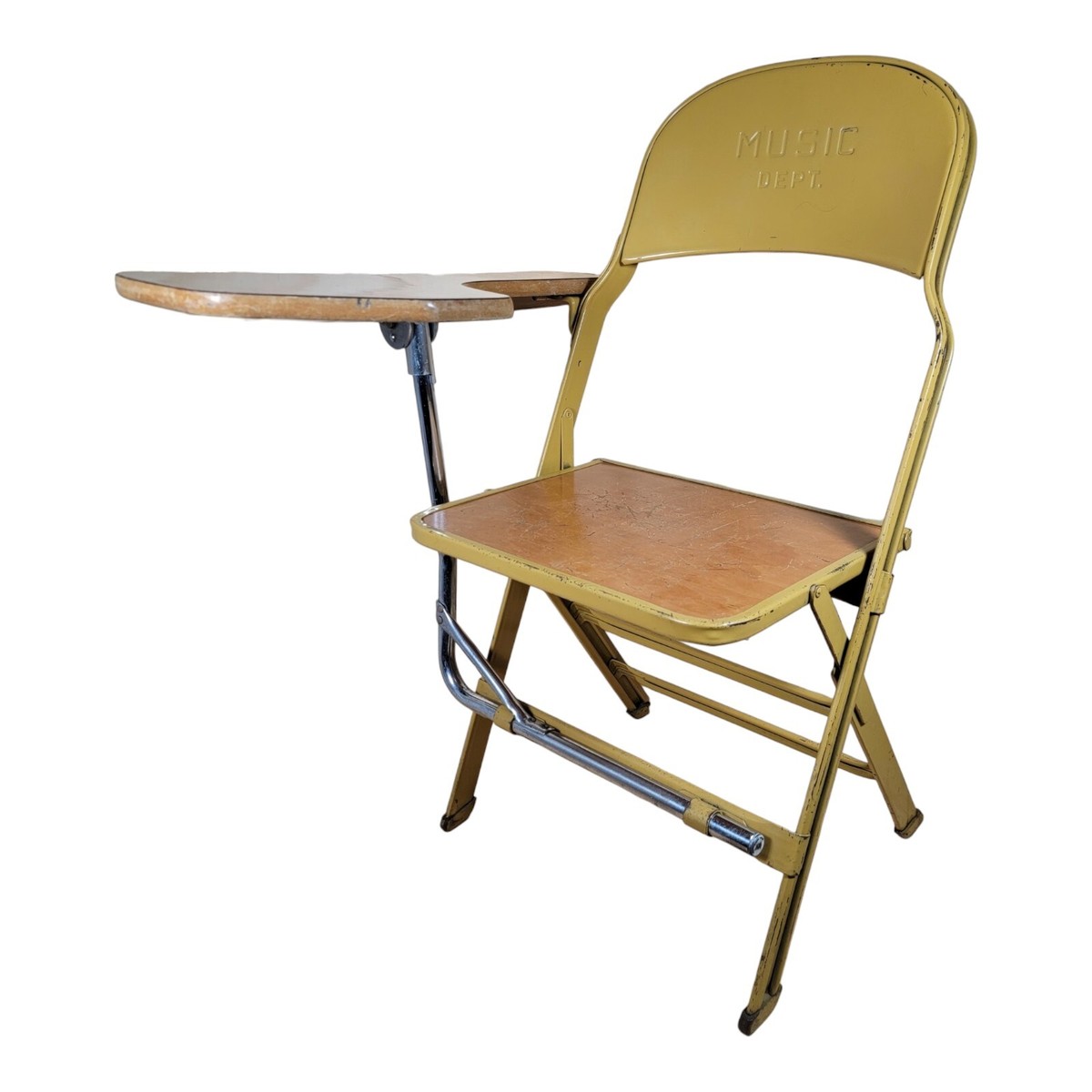 Clarin Folding Metal School Desk Chair Music Department VTG MCM | eBay
