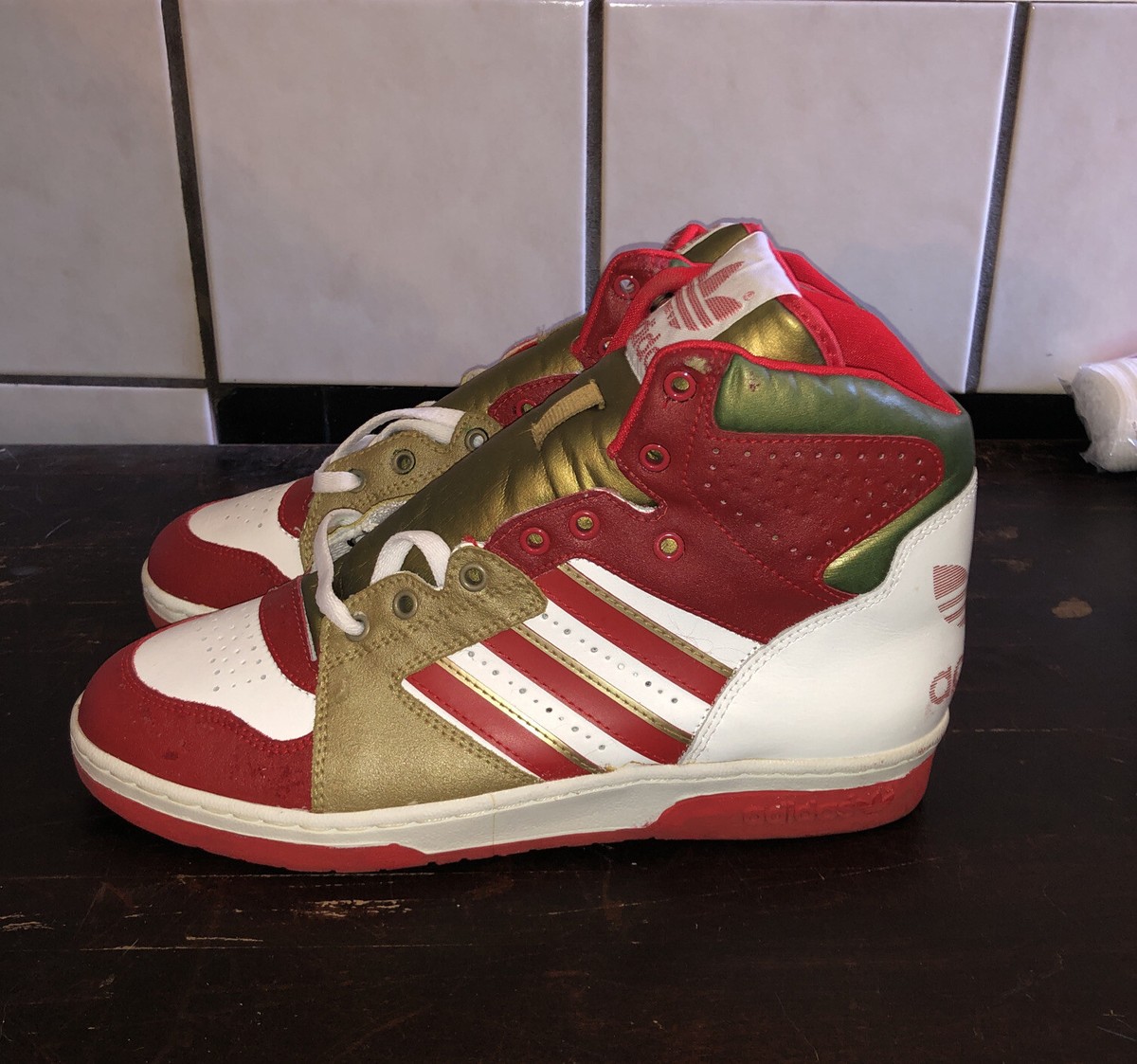 Vintage 1987 Adidas Originals Instinct High Top Sneakers Men US