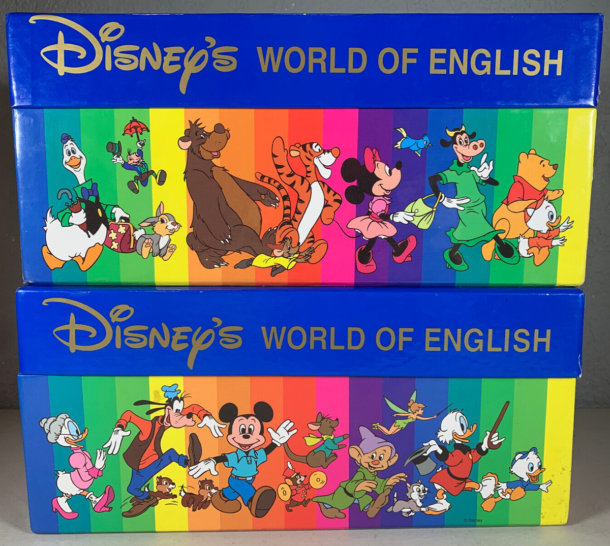 Rare Disneys World of English Talkalong Cards Chinese 2 Box Set