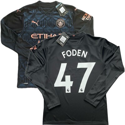 2020/21 Manchester City Away Jersey #47 Foden Small Puma Long