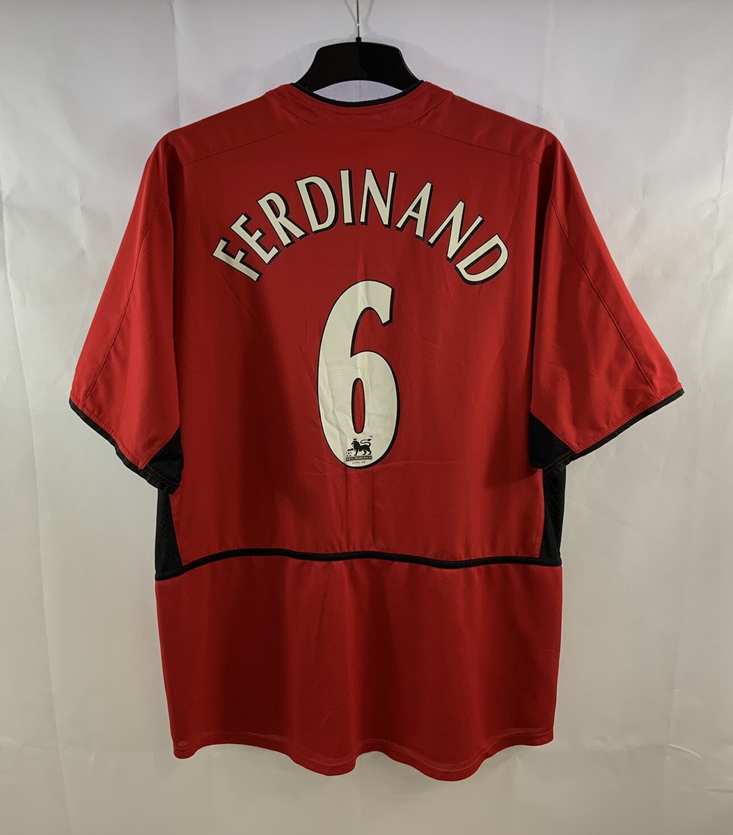 Manchester United Ferdinand 6 Home Football Shirt 2002/04 Adults