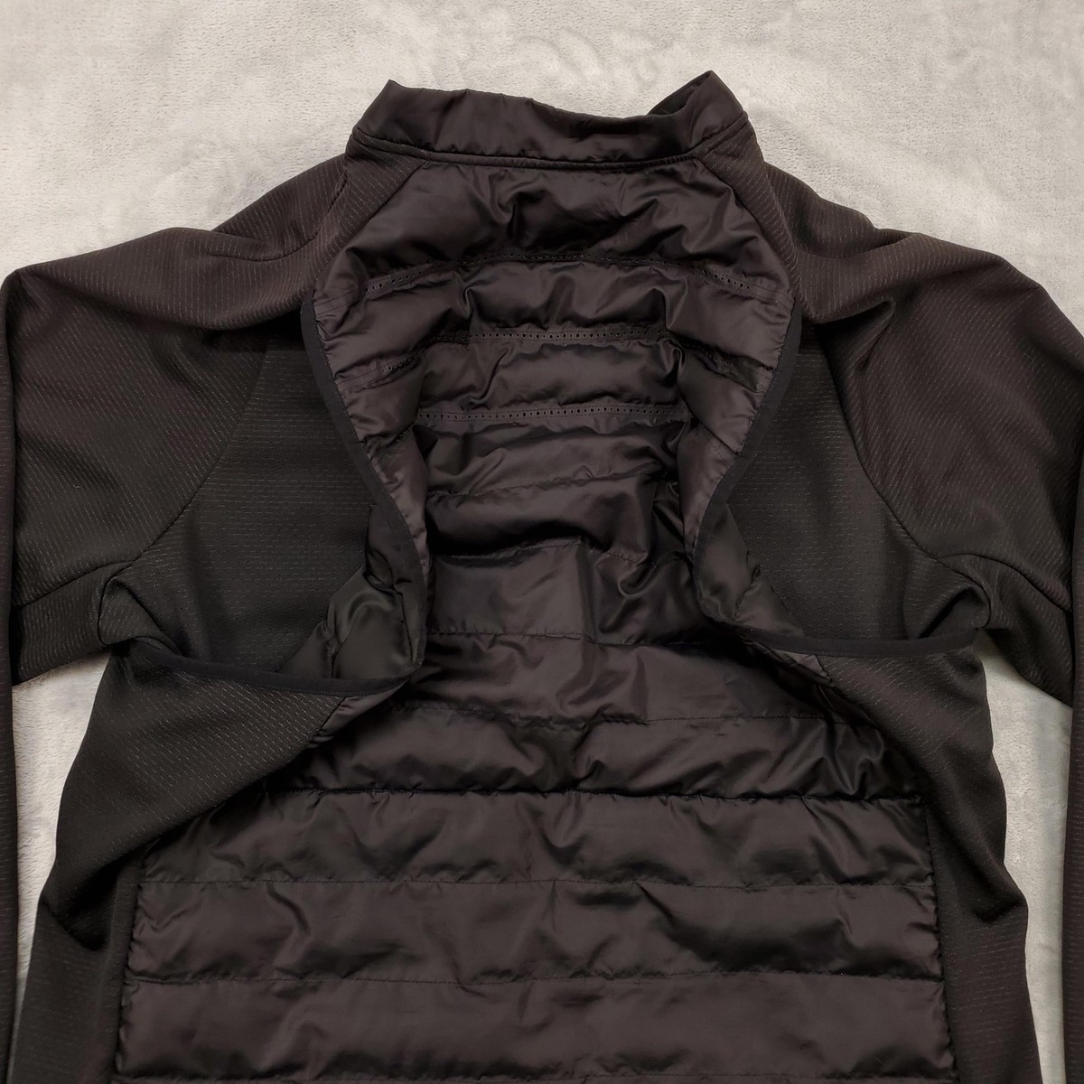 Nike Aeroloft Jacket Mens 2XL Black Golf Hybrid Insulated Full Zip