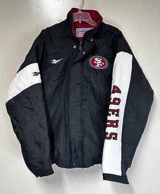 Vintage NFL Pro Line Reebok 49ers Black & Red Jacket Size Large | eBay